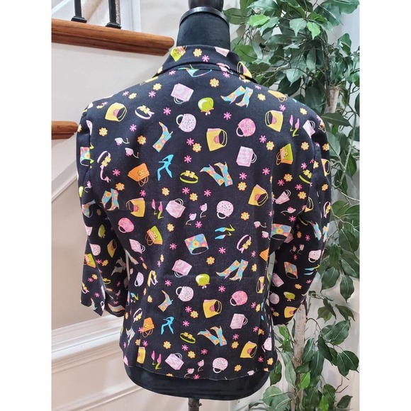 Briggs New York Womens Multicolor Single Breasted 2 Button Blazer Jacket Size 12 - Picture 2 of 12